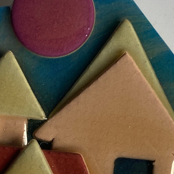 Two Pink and Blue House Pins by Lucinda - Picture 9 of 12